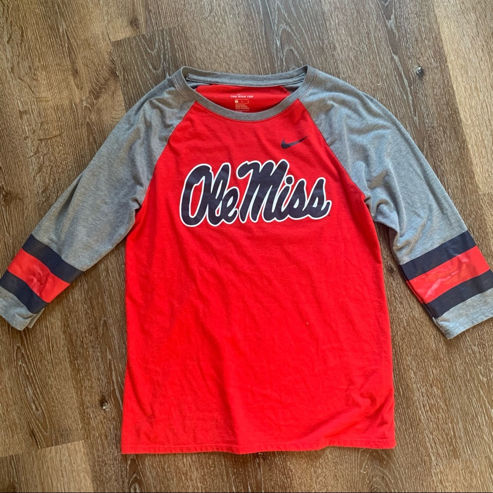 Nike Ole Miss 3/4 sleeve